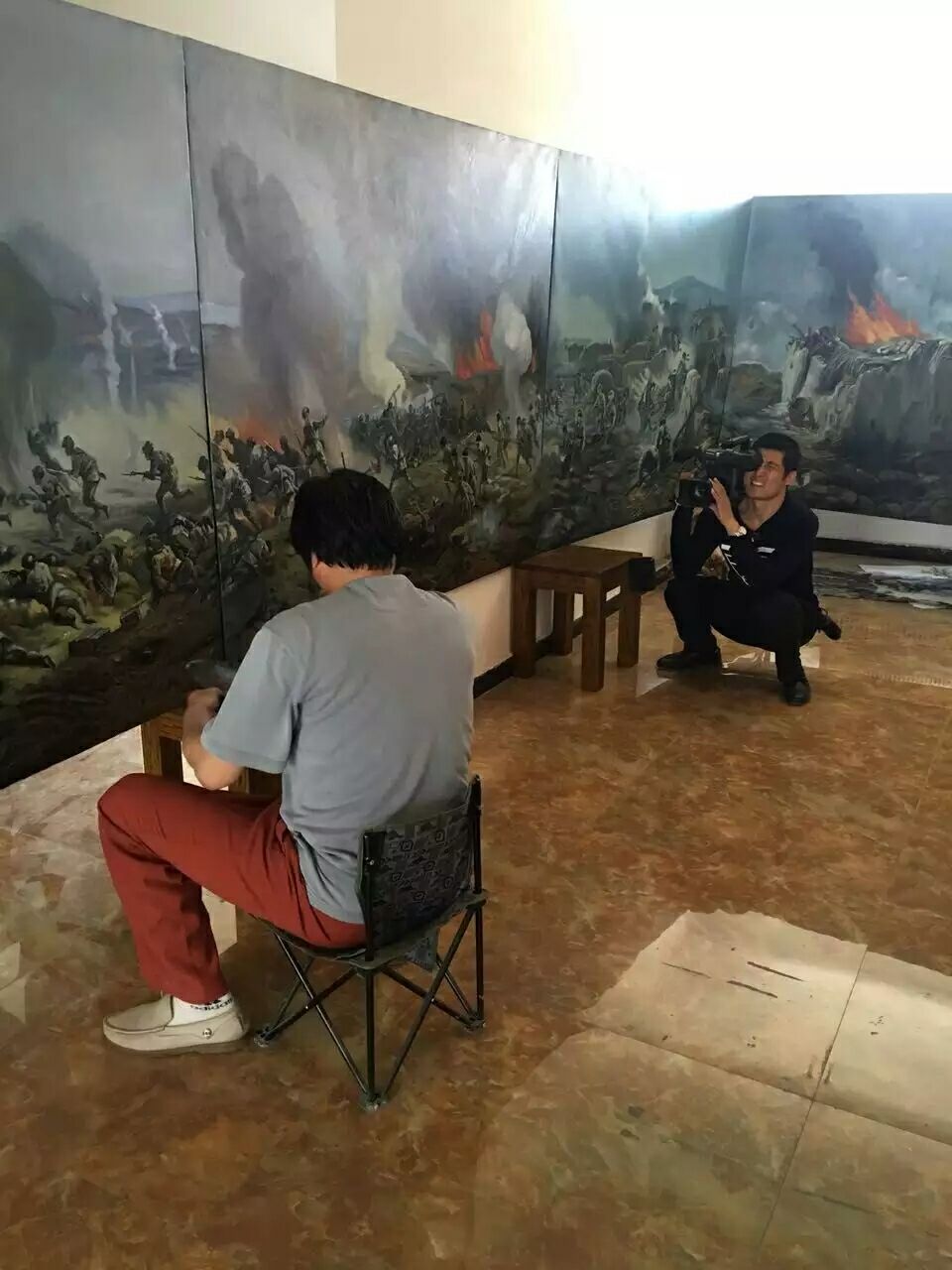 著名畫家靳軍作品賞析·油畫軍事系列