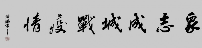 李浩楠書(shū)法作品——眾志成城 抗擊肺炎主題網(wǎng)絡(luò)書(shū)畫(huà)攝影展優(yōu)秀作品