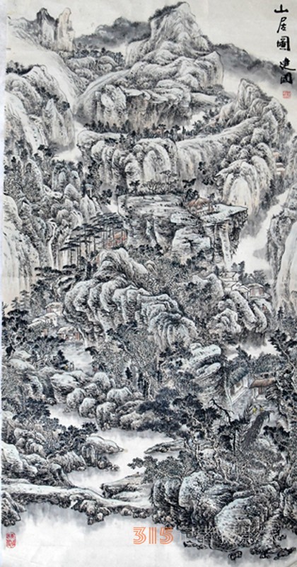 笑難（王建國(guó)）山水畫(huà)欣賞