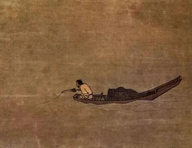 宋代馬遠（1140-1225），《寒江獨釣圖》。