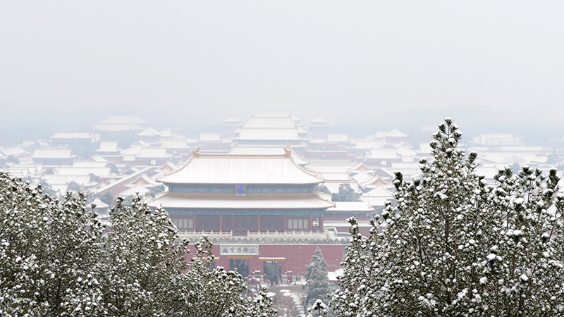 雪中景山公園、故宮——李月攝影